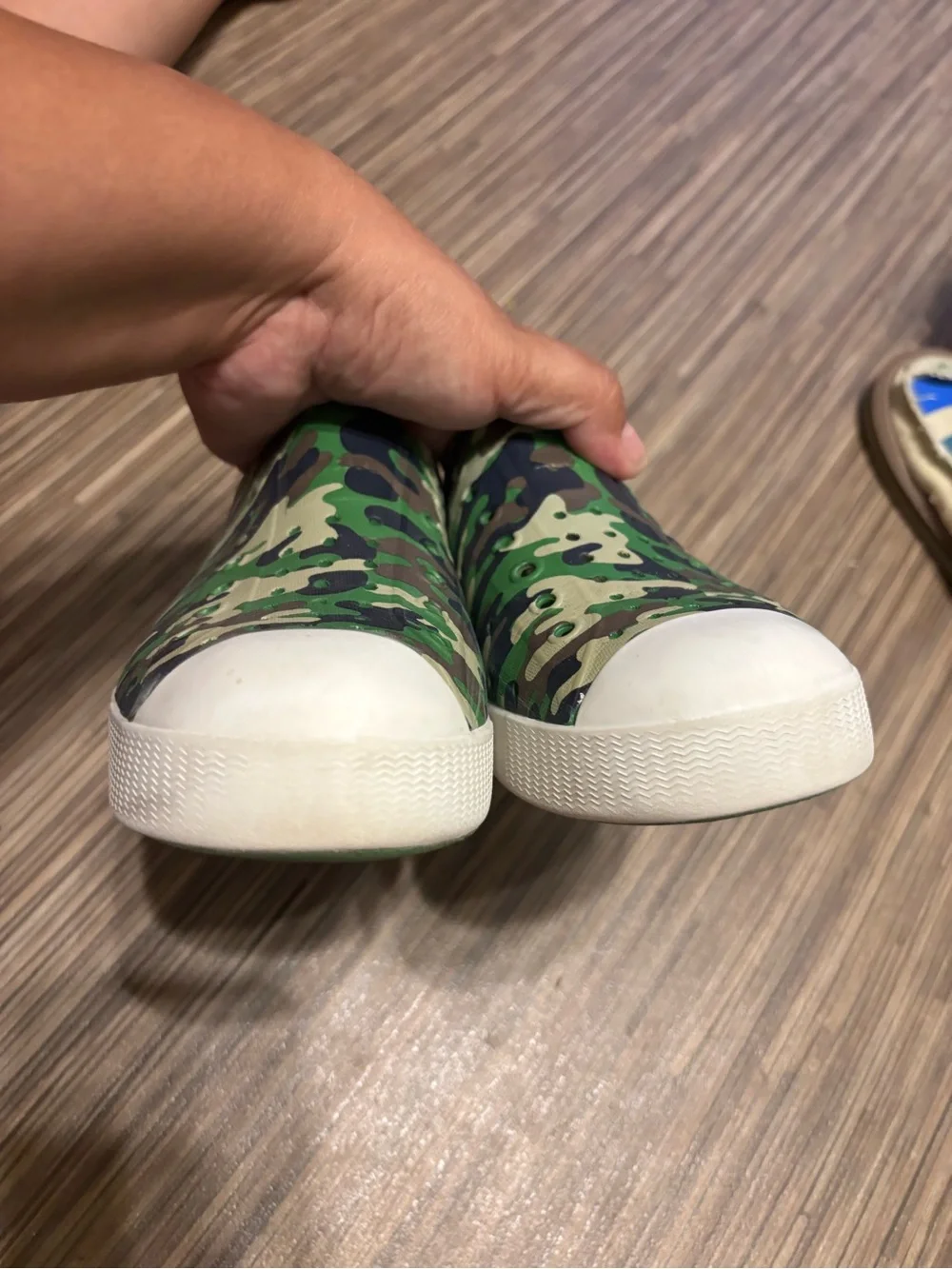 Native Big Kids | Jefferson Camouflage Green Slip-On Water Shoes